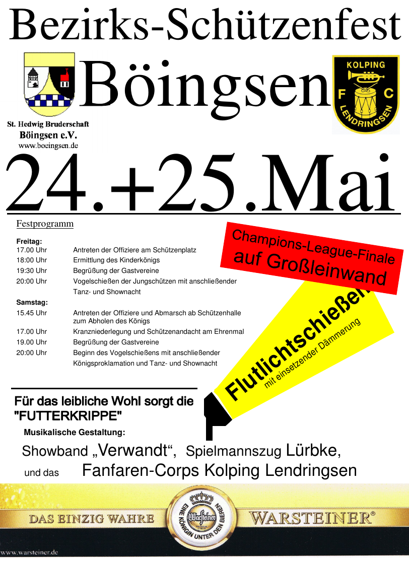 Schützenfest Böingsen 24. & 25. Mai 2013